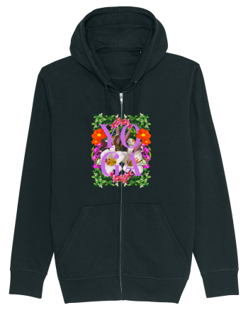 Yoga Este Sportul Meu Favorit Design Cu Flori Black