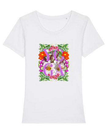 Yoga Este Sportul Meu Favorit Design Cu Flori White