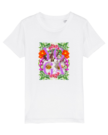 Yoga Este Sportul Meu Favorit Design Cu Flori White