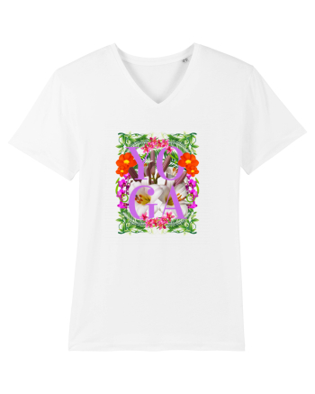 Yoga Este Sportul Meu Favorit Design Cu Flori White