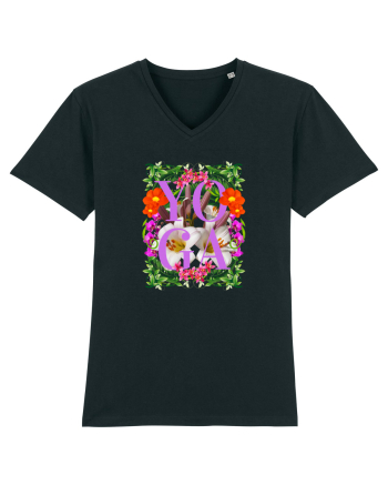 Yoga Este Sportul Meu Favorit Design Cu Flori Black
