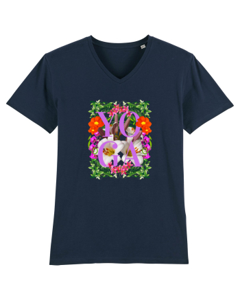 Yoga Este Sportul Meu Favorit Design Cu Flori French Navy