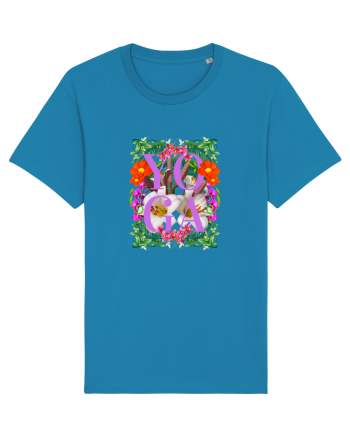 Yoga Este Sportul Meu Favorit Design Cu Flori Azur
