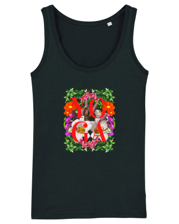 Yoga Este Sportul Meu Favorit Design Cu Flori Black