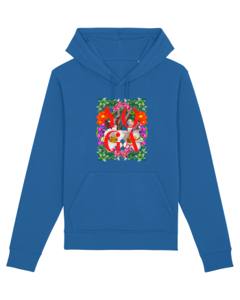Yoga Este Sportul Meu Favorit Design Cu Flori Royal Blue