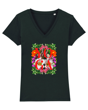 Yoga Este Sportul Meu Favorit Design Cu Flori Black