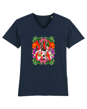 Yoga Este Sportul Meu Favorit Design Cu Flori French Navy
