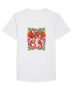 Yoga Este Sportul Meu Favorit Design Cu Flori Tricou mânecă scurtă guler larg Bărbat Skater