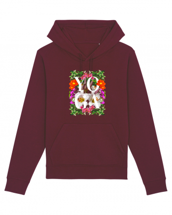 Yoga Este Sportul Meu Favorit Design Cu Flori Burgundy