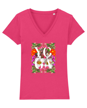 Yoga Este Sportul Meu Favorit Design Cu Flori Raspberry