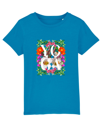 Yoga Este Sportul Meu Favorit Design Cu Flori Azur
