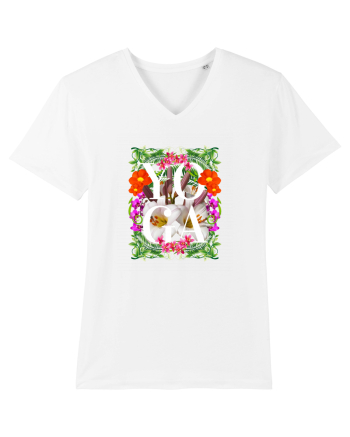 Yoga Este Sportul Meu Favorit Design Cu Flori White