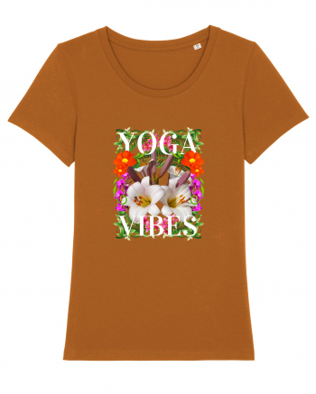 Yoga Vibratii Design Cu Flori Roasted Orange