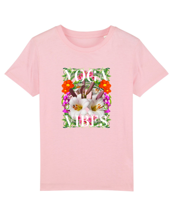 Yoga Vibratii Design Cu Flori Cotton Pink