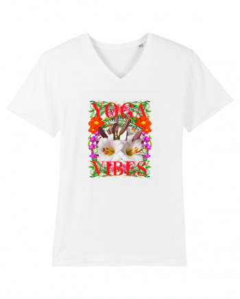 Yoga Vibratii Design Cu Flori White