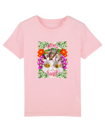 Yoga Vibratii Design Cu Flori Cotton Pink