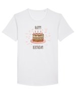 Birthday Cake Tricou mânecă scurtă guler larg Bărbat Skater