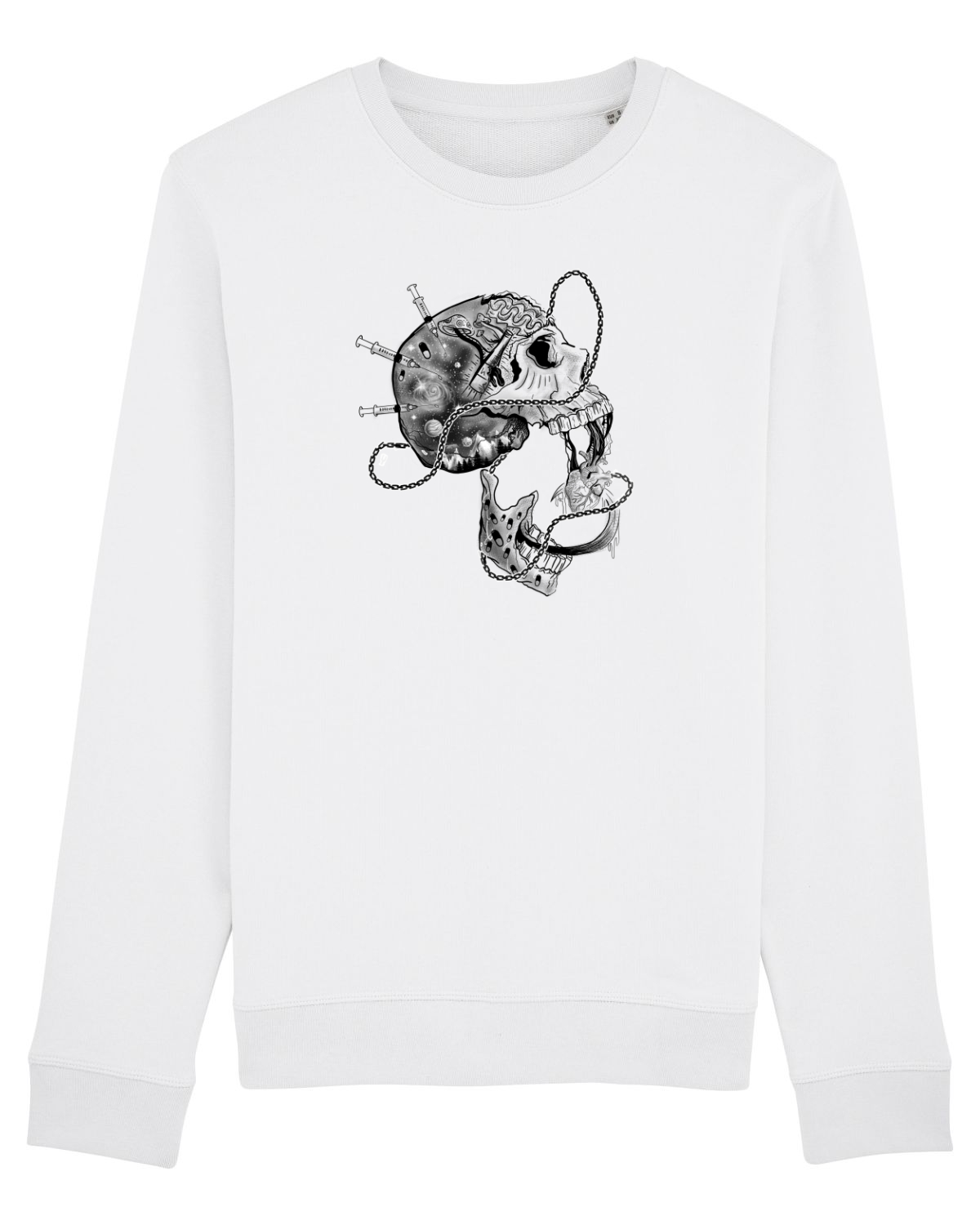Bluză mânecă lungă Unisex Rise White