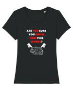 Esti Sigur Ca Stii Cum Functioneaza  Mintea ?Glume Inteligente Tricou mânecă scurtă guler larg fitted Damă Expresser