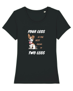 Cainele Este Cel Mai Bun Prieten Al Omului Tricou mânecă scurtă guler larg fitted Damă Expresser