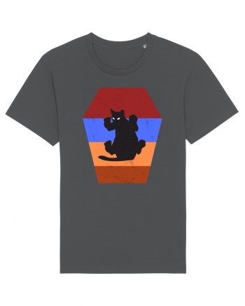 Retro Vintage Cat With 3D  Block Anthracite