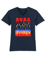 Funny 2021 Tricou mânecă scurtă guler V Bărbat Presenter