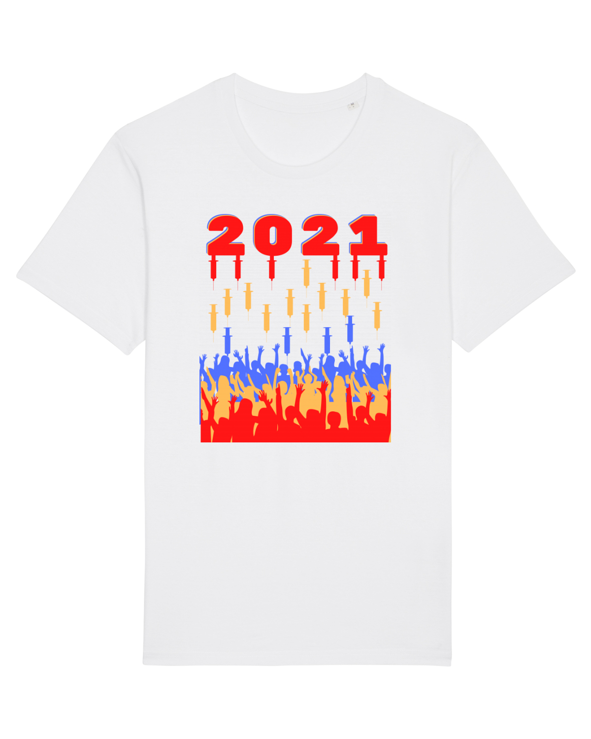 Tricou mânecă scurtă Unisex Rocker White