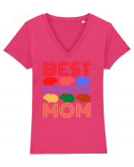 Best Hamster Mom Tricou mânecă scurtă guler V Damă Evoker