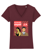 Retro Romance Comic Tricou mânecă scurtă guler V Damă Evoker