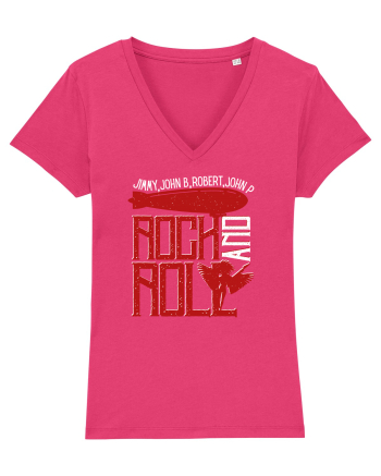 Retro Vintage Rock And Roll Raspberry