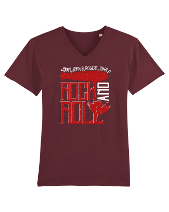 Retro Vintage Rock And Roll Burgundy