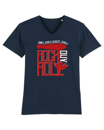 Retro Vintage Rock And Roll French Navy