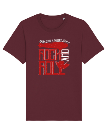 Retro Vintage Rock And Roll Burgundy