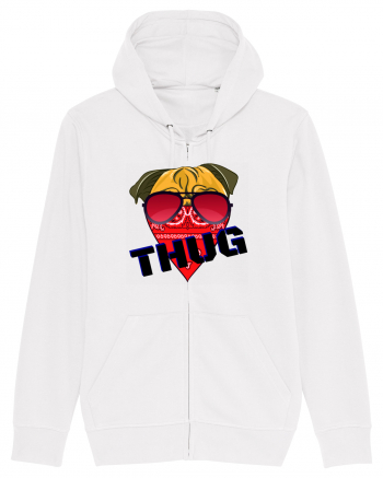 Funny Pug Pun .Thug tshirt White