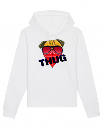 Funny Pug Pun .Thug tshirt White