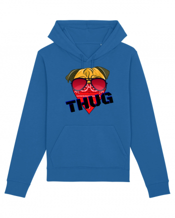 Funny Pug Pun .Thug tshirt Royal Blue