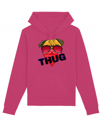 Funny Pug Pun .Thug tshirt Raspberry