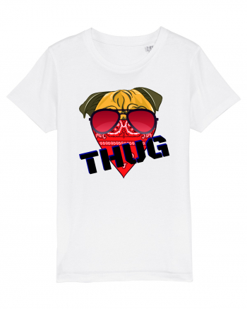 Funny Pug Pun .Thug tshirt White