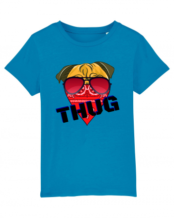 Funny Pug Pun .Thug tshirt Azur