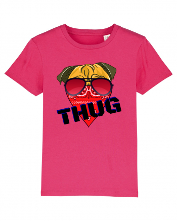 Funny Pug Pun .Thug tshirt Raspberry