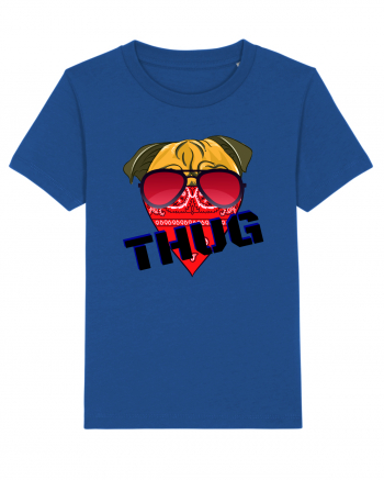 Funny Pug Pun .Thug tshirt Majorelle Blue