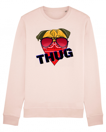 Funny Pug Pun .Thug tshirt Candy Pink