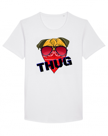 Funny Pug Pun .Thug tshirt White