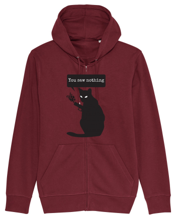 You Saw Nothing Funny Killer Cat Burgundy