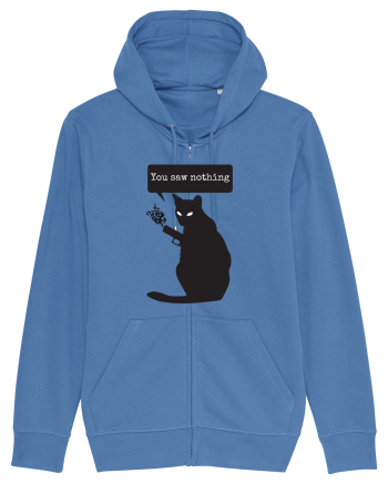 You Saw Nothing Funny Killer Cat Bright Blue