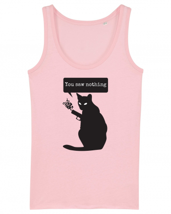 You Saw Nothing Funny Killer Cat Cotton Pink