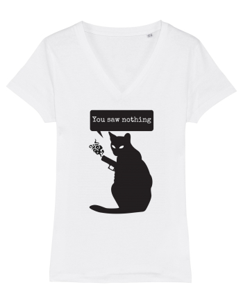 You Saw Nothing Funny Killer Cat White