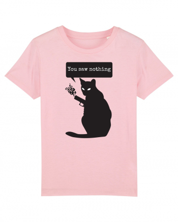 You Saw Nothing Funny Killer Cat Cotton Pink