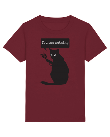 You Saw Nothing Funny Killer Cat Burgundy