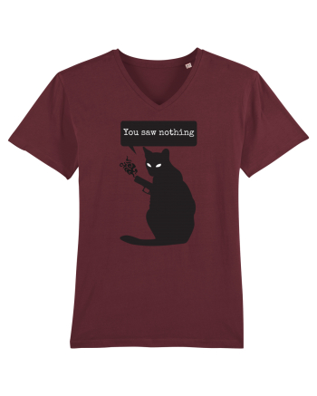 You Saw Nothing Funny Killer Cat Burgundy